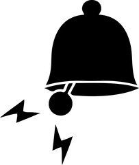 Fototapeta premium flat symbol ringing bell