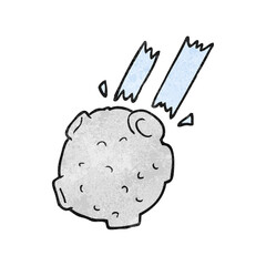 textured cartoon meteor