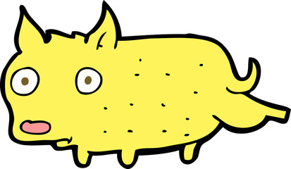 cartoon little dog cocking leg