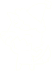 Christmas Fox Chalk Drawing