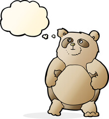 cartoon bear with thought bubble