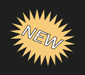 New retro stickers. Shop product tags. Vector trendy mocern labels