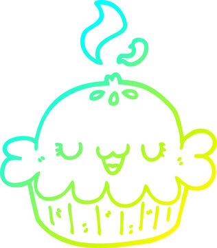 recommend clip art: cold gradient line drawing cute cartoon pie