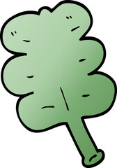 cartoon doodle leaf