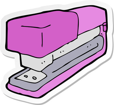 pink stapler drawing clip art preview