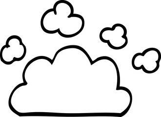 line drawing cartoon weather cloud