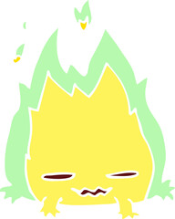 cartoon doodle fire demon