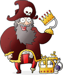 cartoon pirate captain