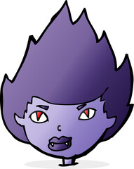 cartoon vampire head