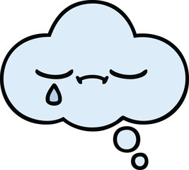 cute cartoon thought bubble