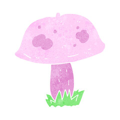 retro cartoon mushroom