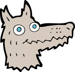 cartoon wolf head