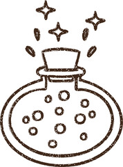 Magic Potion Charcoal Drawing