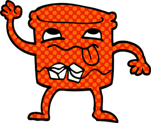 cartoon doodle animated whisky glass