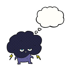thought bubble cartoon raincloud