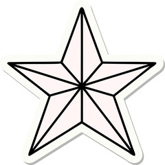 Obraz premium tattoo style sticker of a star