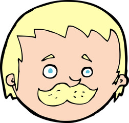cartoon man with mustache