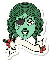 orc rogue character face sticker