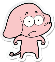 cartoon unsure elephant