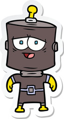 sticker of a cartoon robot