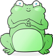 cartoon funny frog