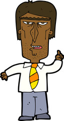 cartoon grumpy boss