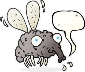 speech bubble cartoon fly