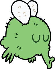 quirky hand drawn cartoon fly