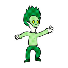 cartoon boy in halloween mask