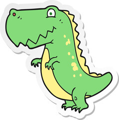 sticker of a cartoon dinosaur