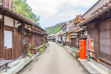 The mining settlement of Omori Ginzan in the Iwami Ginzan Silver Mine, UNESCO World Heritage Site, Shimane Prefecture, Japan.
