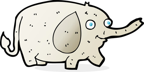cartoon funny little elephant