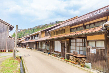 The mining settlement of Omori Ginzan in the Iwami Ginzan Silver Mine, UNESCO World Heritage Site,...