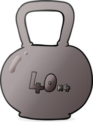 cartoon 40kg kettle bell weight