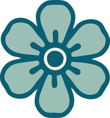 Fototapeta na wymiar tattoo style icon of a flower