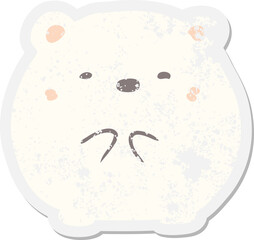 cartoon polar bear grunge sticker