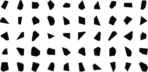 Abstract Shape Black Set of 50 Set 