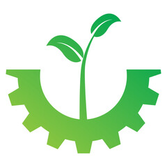 Obraz premium Gear and green tree shoots