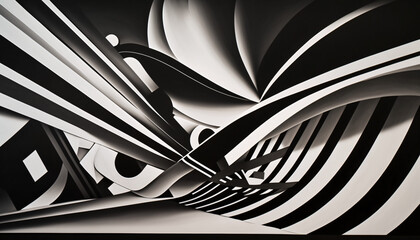 black and white abstract background generative ai