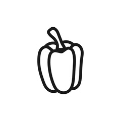 Bell pepper linear icon png 