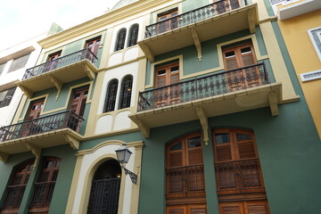 Colonial architecture of Old San Juan Puerto Rico 