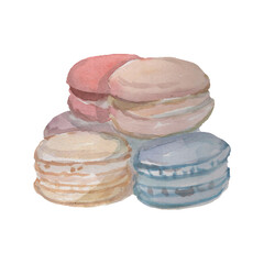 cakes muffins desserts bakery hand drawn watercolor illustration set isolated on white background cooking sweet food recipes sweets