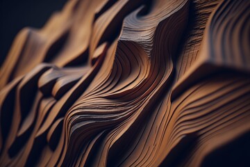 Simplicity meets sophistication: Professional color grading and cinematic post-production on abstract images with warm, earthy colors and realistic designs, Generative AI