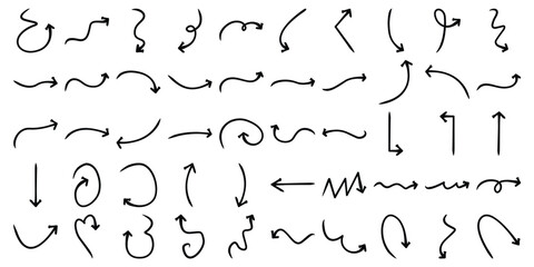 Hand Drawn Arrow Design 50 Set