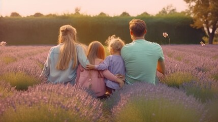 Discover the Bliss of Nature with Happy Family Moments of Love. Generative AI