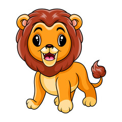 Cute funny a lion roaring - 584307942