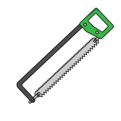 Hacksaw carpentry tool flat icon for apps and websites