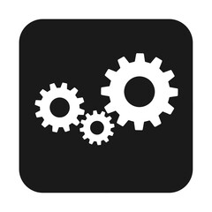 Simple gears sign simple icon of work tools