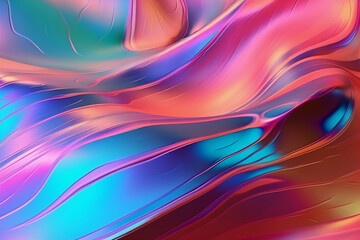 Obraz premium Shiny hologram backdrop Generative AI