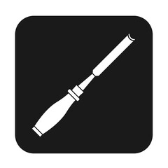 Simple illustration of chisel Concept of work tools for design